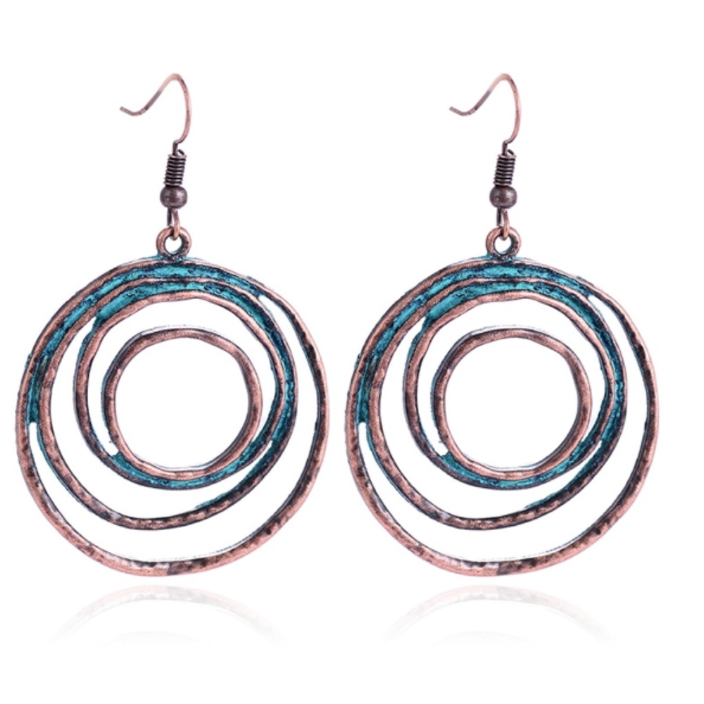 Vintage Bohemian Ethnic Dangle Earrings - Picture 7 of 9